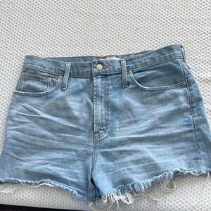 Madewell Blue Jean Shorts Distressed Cut-Off Style